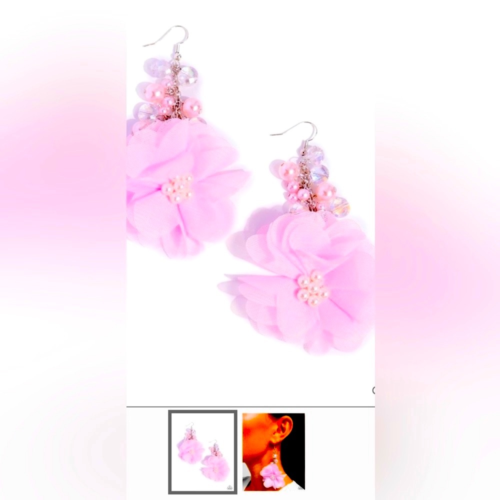 🌸💖🌸 “FASHIONABLE FLOWER GIRL” PINK EARRINGS❗️🌸💖🌸 - Picture 4 of 6